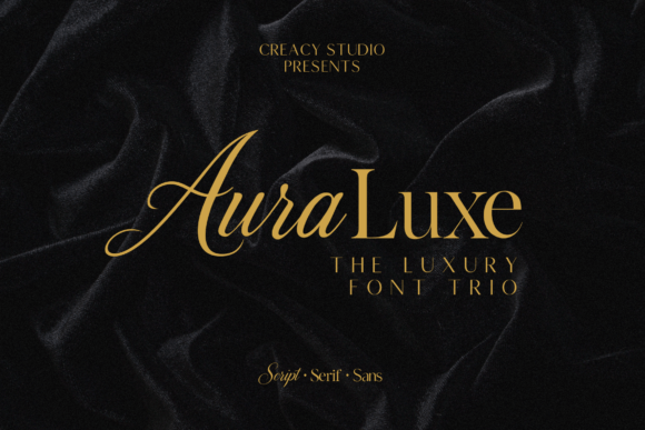 Auraluxe Trio: A Display Font with Quiet Confidence