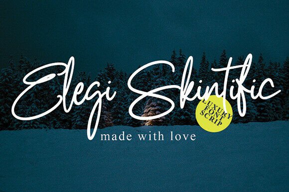 Elegi Skintific: A Script Font for Elegant Brand Stories