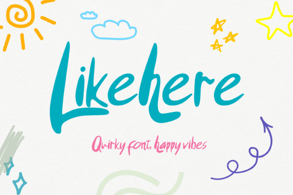 Likehere Font: A Playful Script for Editorial Personality