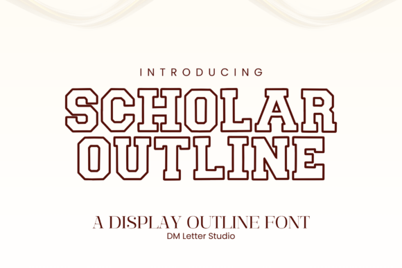 Scholar Block Outline: A Bold Font for Editorial Storytelling