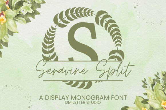 Seravine Split Monogram: A Font for Clean, Digital Nameplates