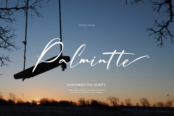 Testing the Palmintte Script Font in a Real Web Design Project
