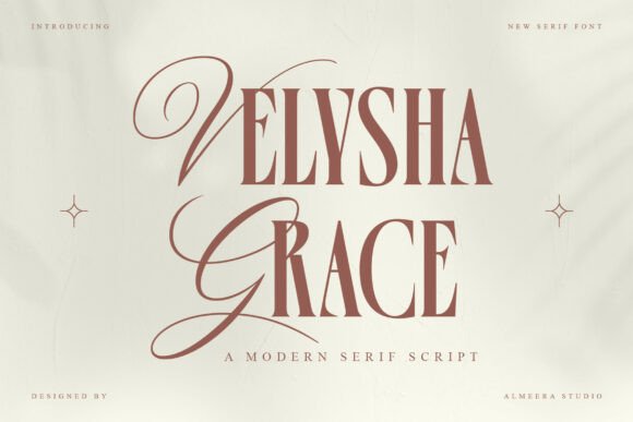 Velysha Grace: A Tall Serif Script Font for Crafters