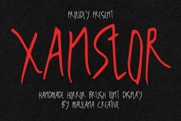 Xanstor: A Handmade Horror Brush Font Built for Brand Personality